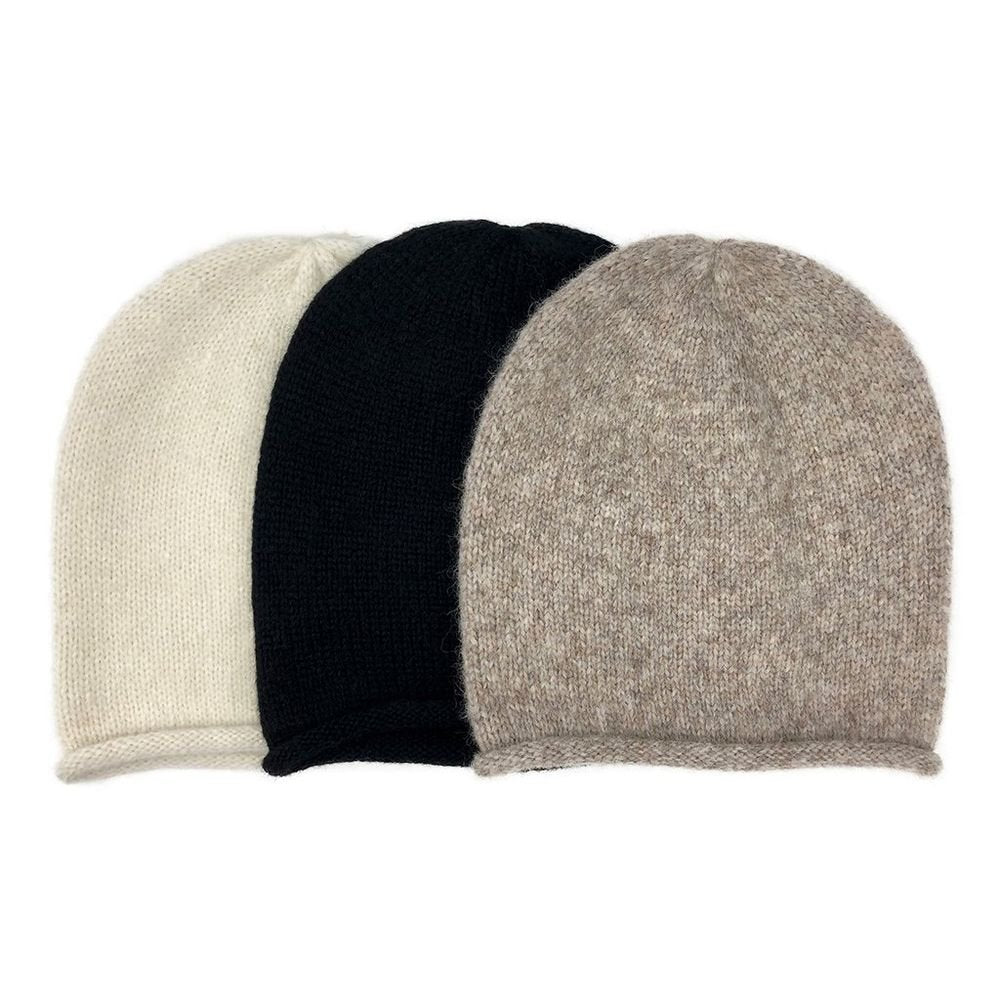 Beige Essential Knit Alpaca Beanie - Dear Autumn