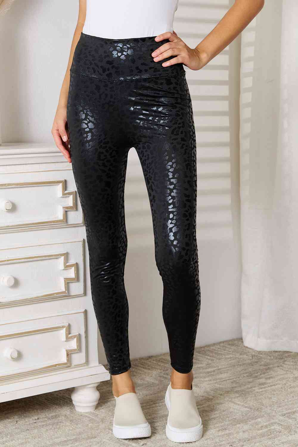 Double Take High Waist Leggings - Dear Autumn