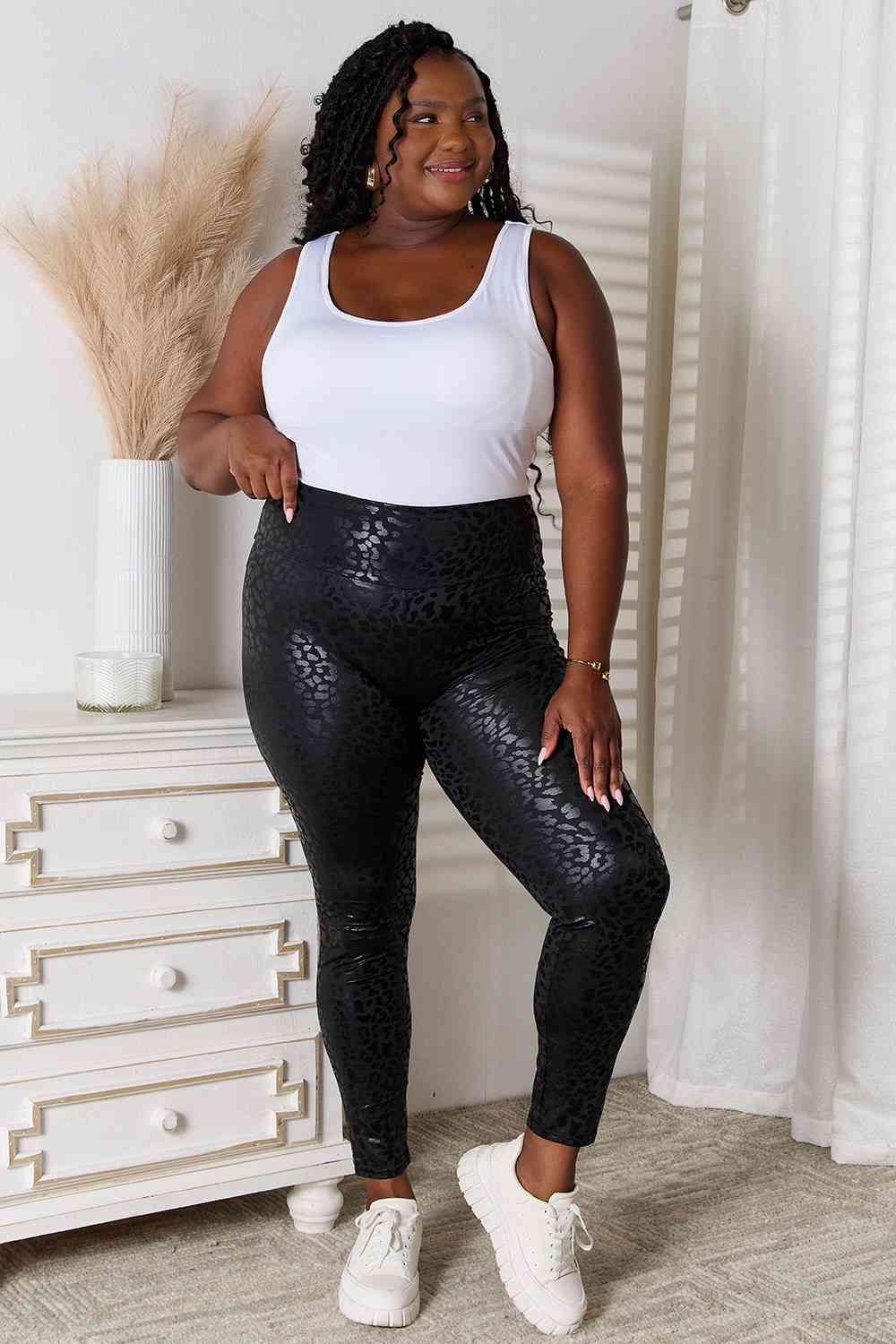 Double Take High Waist Leggings - Dear Autumn