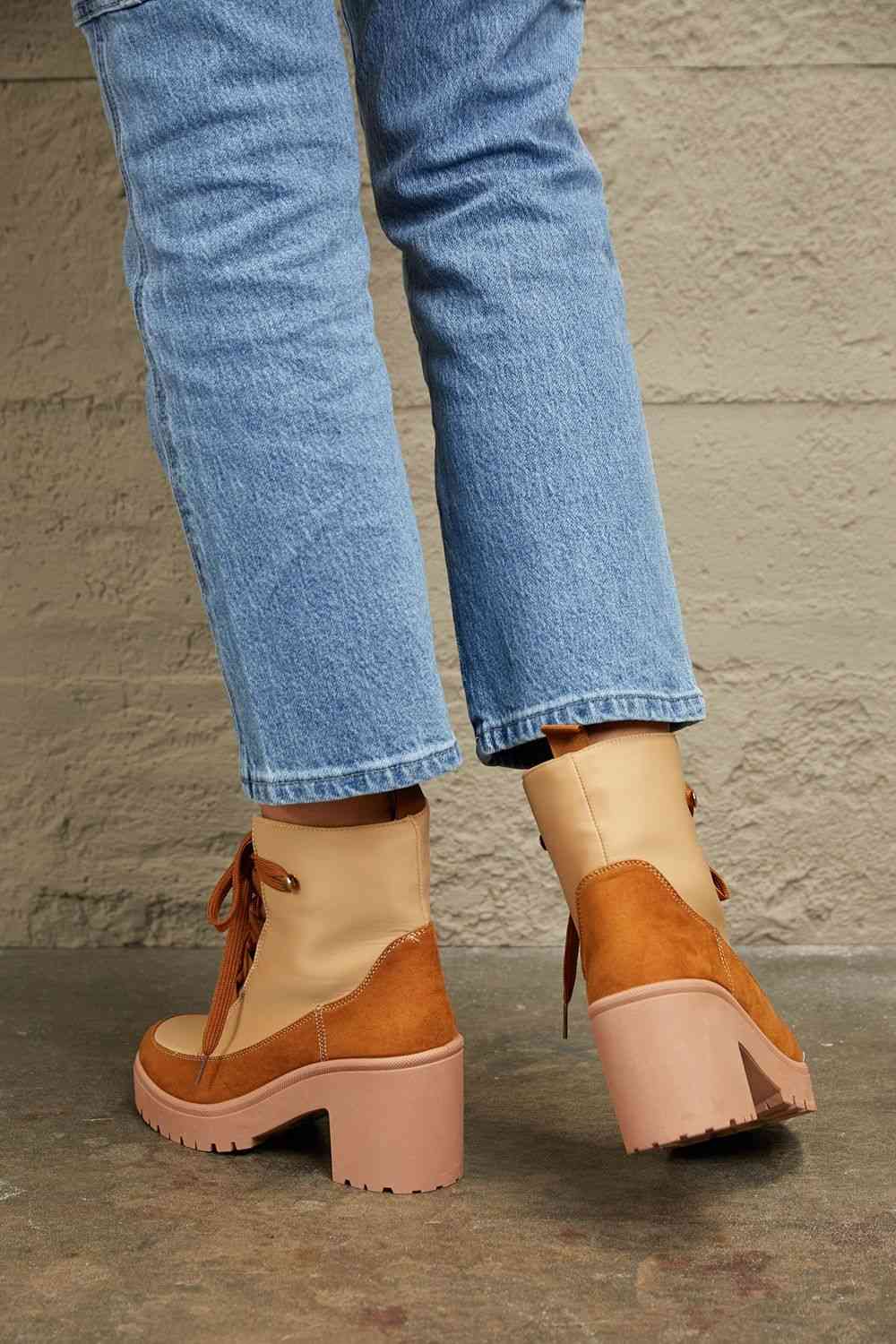 East Lion Corp Lace Up Lug Booties - Dear Autumn