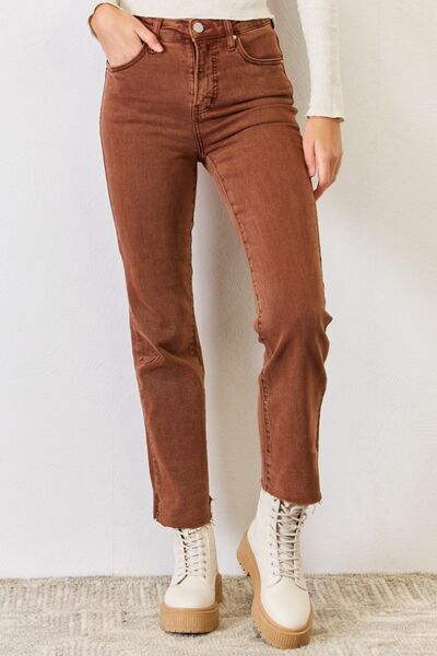 High Rise Tummy Control Straight Jeans - Dear Autumn