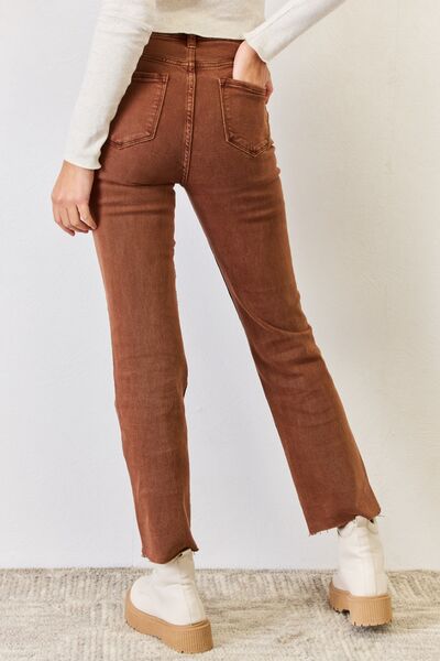 High Rise Tummy Control Straight Jeans - Dear Autumn