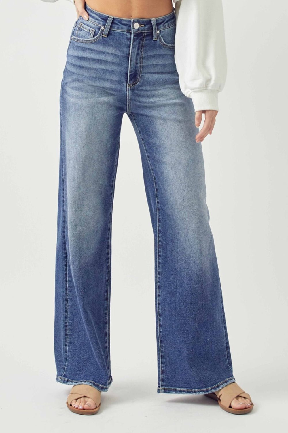 Risen High Rise Wide Leg Jeans - Dear Autumn