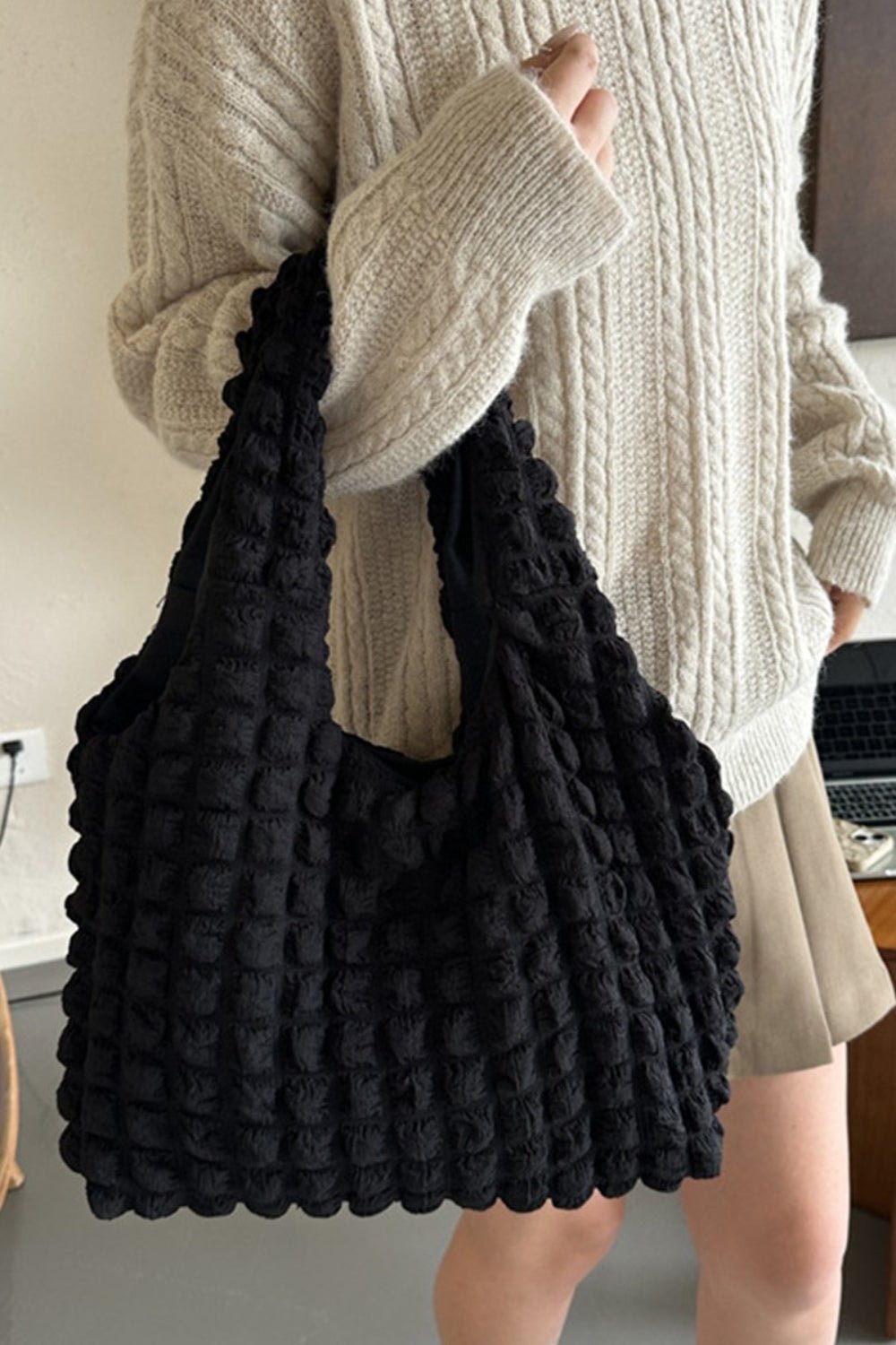 Zenana Cloud Puffy Shoulder Tote Bag - Dear Autumn