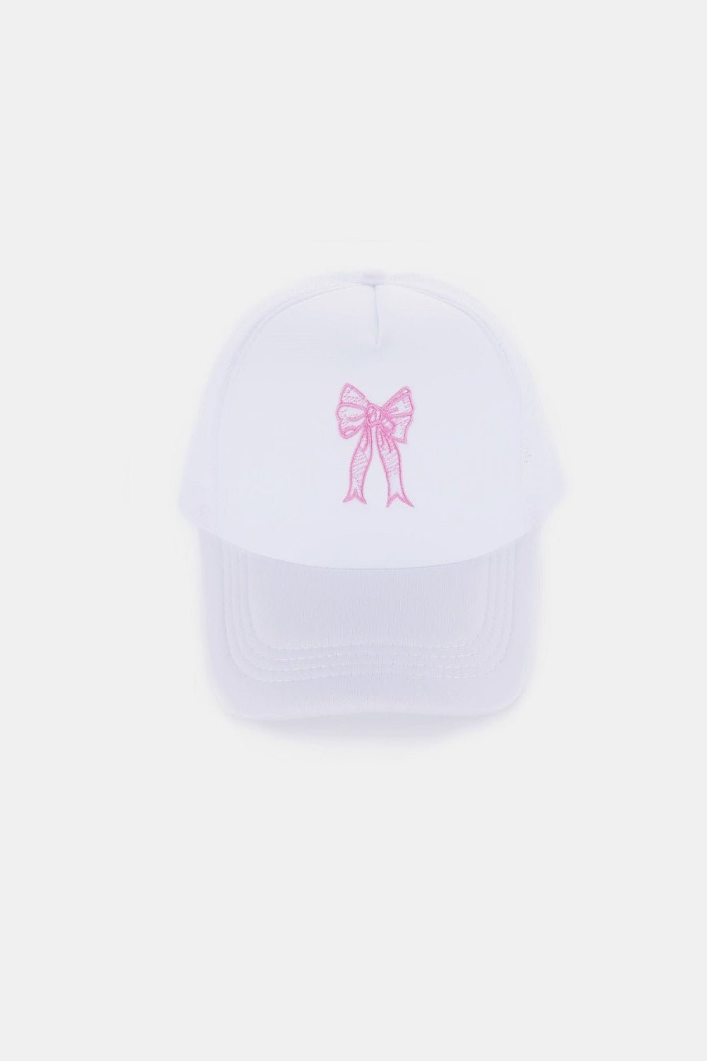 Zenana Ribbon Bow Embroidery Trucker Hat - Dear Autumn